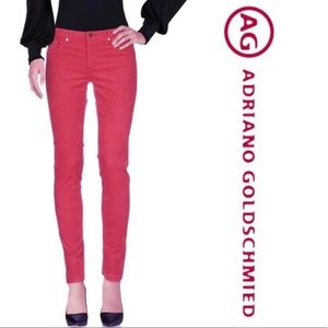 AG red poppy the stilt cigarette leg pant25R